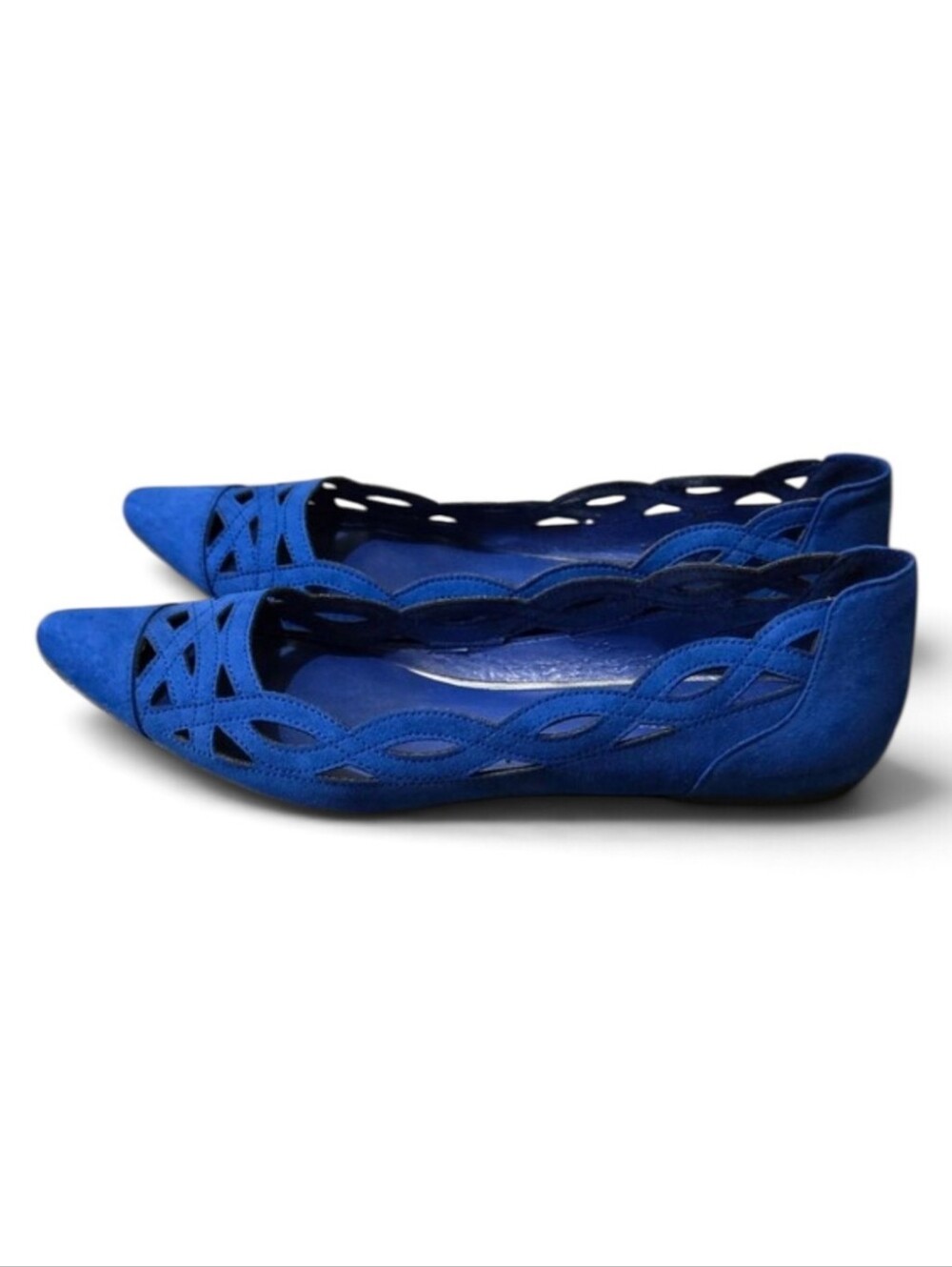Banana Republic Royal Blue Suede Pointed Toe Flats
